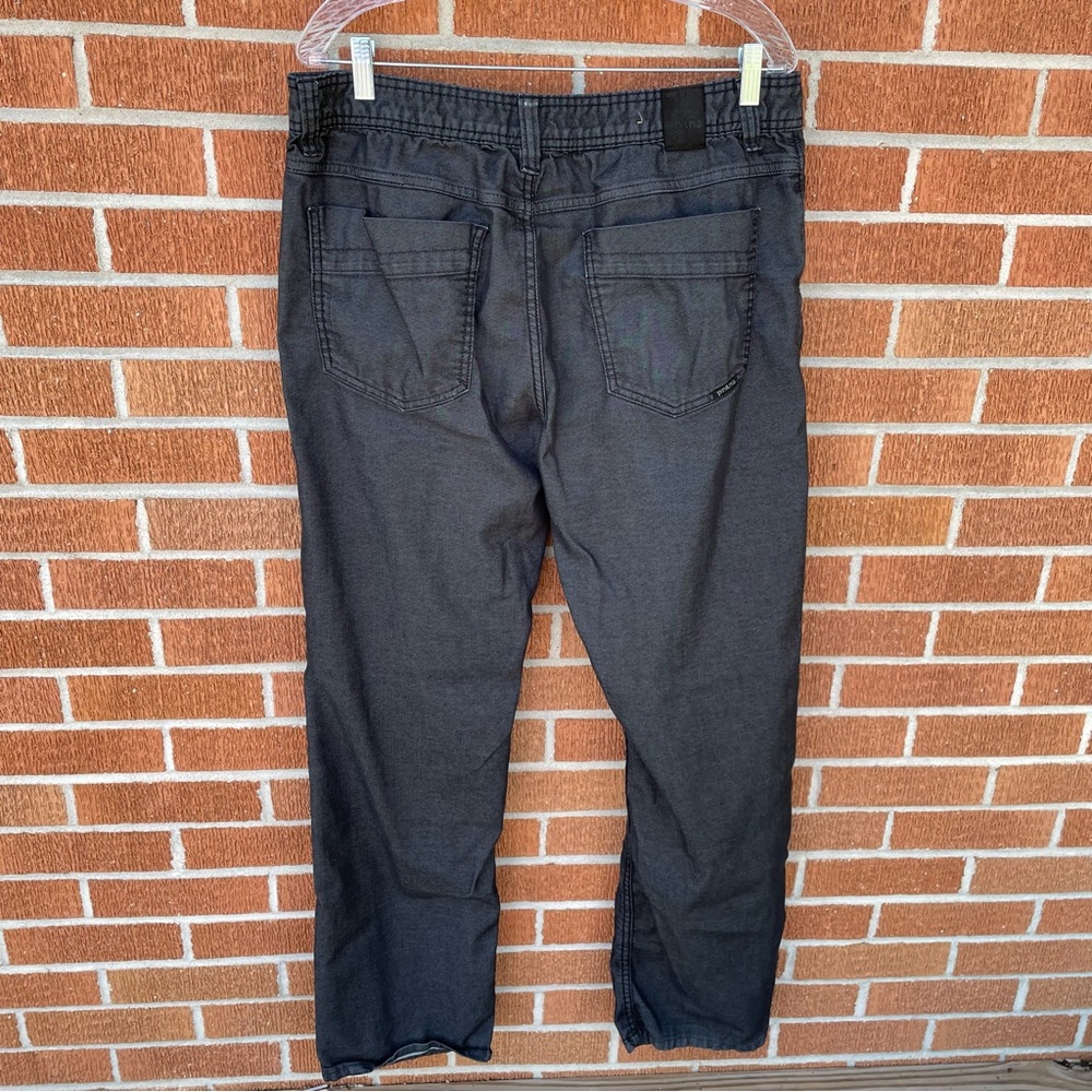 PrAna Mens Pants 36Wx33L Black Pants Stretch Slim Fit Breathe 5 Pocket Logo - Picture 2 of 7